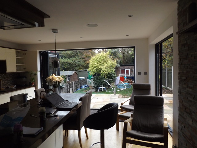 Open plan kitchen refurbishment with structural altertions contemporary-fasad