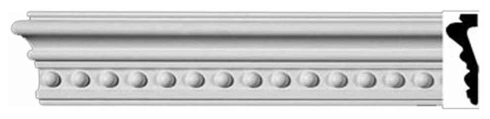 Crown Molding White Urethane 4" H Country Club Ornate |