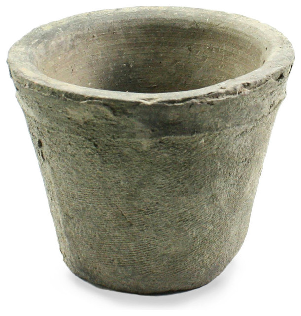 Rustic Terra Cotta Rose Pot Moss Grey Transitional Indoor Pots