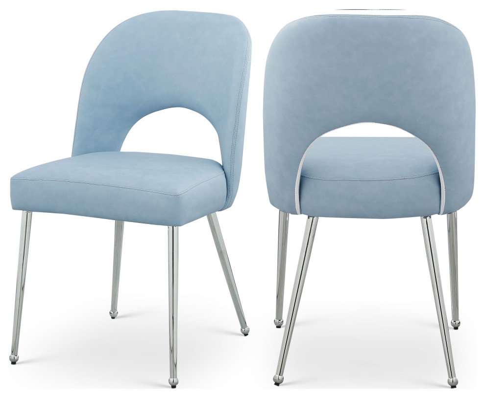 Logan Dining Chair, Set of 2 Midcentury Dining Chairs by Meridian