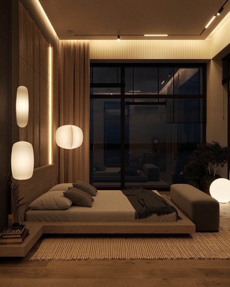 Современный одноэтажный дом площадью в 300 м.кв.