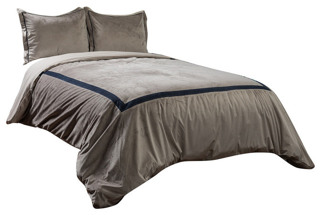 Chamber Velvet Duvet Set Contemporary Duvet Covers And Duvet