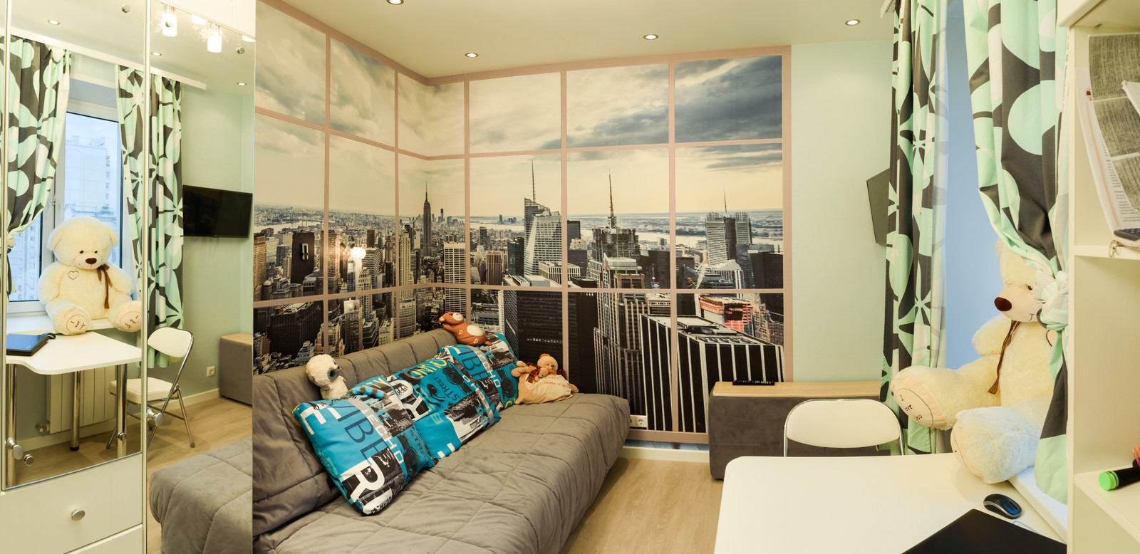 Городские цветы. Проект квартиры в Павшинской пойме. Детская