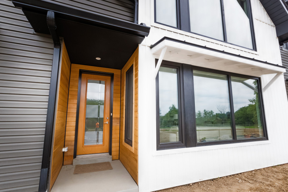 Inspiration for a large modern home design remodel