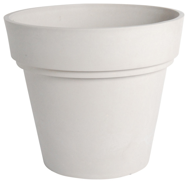 Surprise Modern White Outdoor Pot - Modern - Outdoor Plant Pots