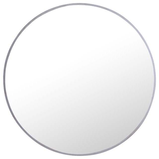 24 Round Metal Frame Mirror Contemporary Wall Mirrors By 24 Round Metal Frame Mirror