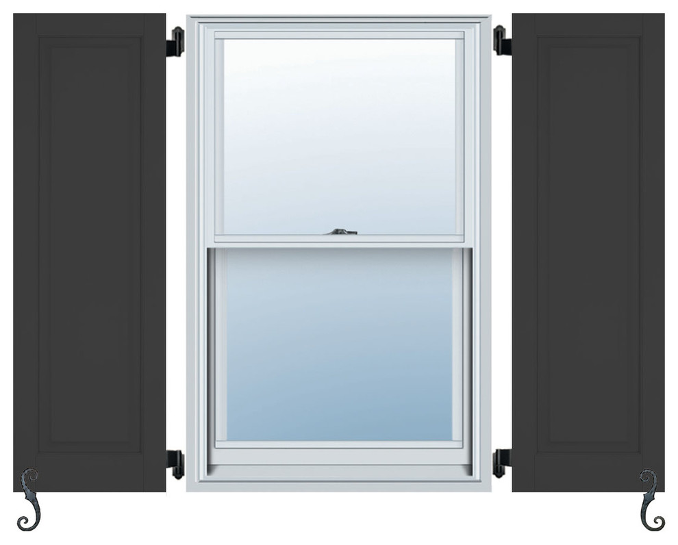 Atlantic Classic Single Panel, Raised Panel Shutters, Set of 2