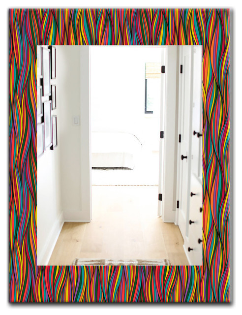 Designart Gorgeous Wave Bohemian And Eclectic Frameless Wall Bohemian And Eclectic Frameless Wall