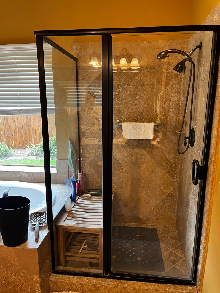 Old framed enclosure replacement with frameless