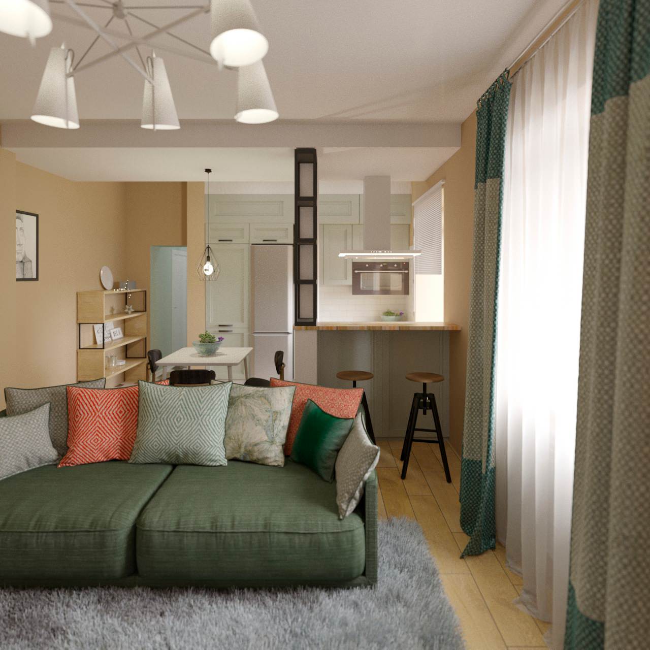 Дизайн проект 2ух комнатной квартиры