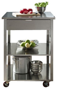 Culinary Prep Kitchen Cart, Stainless Steel