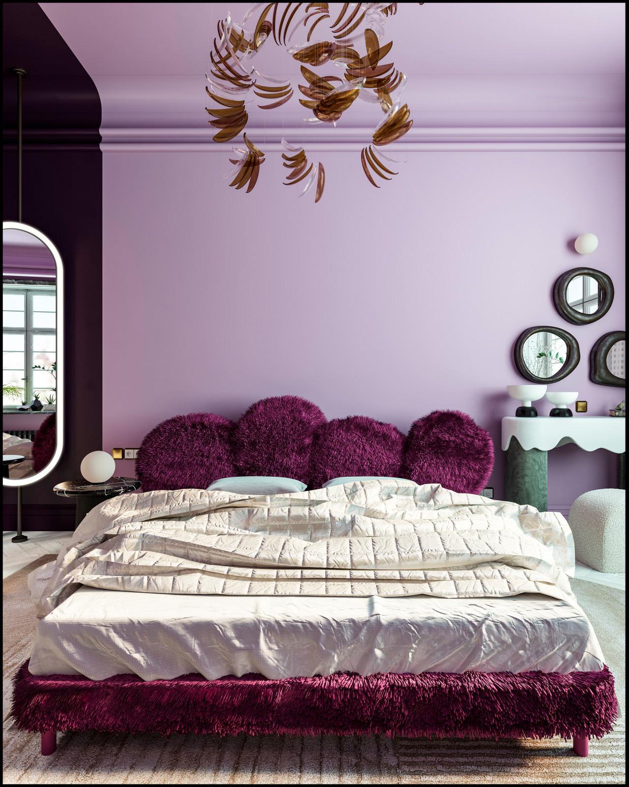 Дизайн не для всех в 3-хкомнатной сталинке 120 м2 на Малой Ордынке