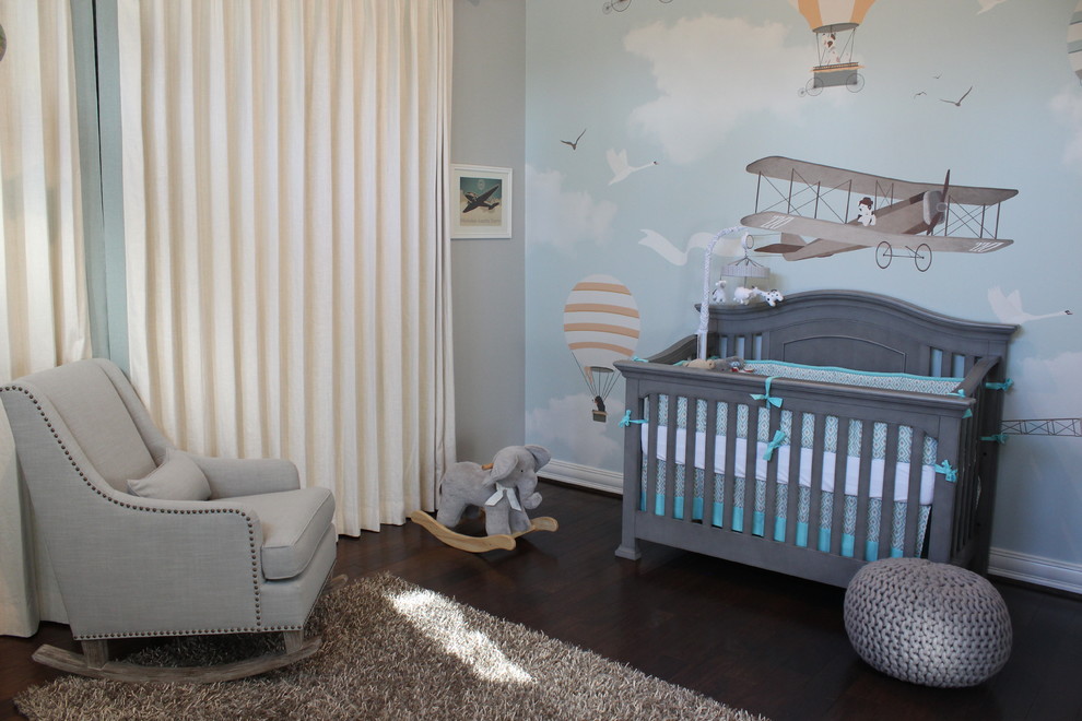 Inspiration for a transitional nursery in Houston.