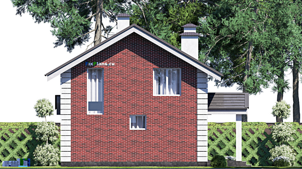 Проект дома с мансардой 10х11 м S111м2 F-17342