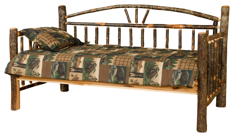 Hickory Log Day Bed, All Hickory, Bed Only