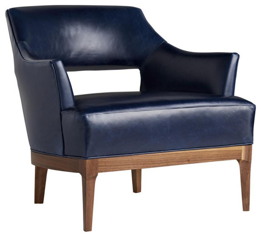 Laurette Chair, Indigo Leather, 32"H (8152 3MTJ1)