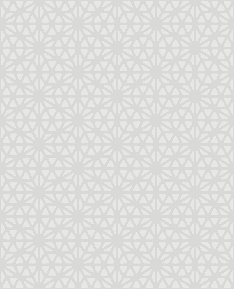 Prism White Geometric Wallpaper Contemporary Wallpaper by