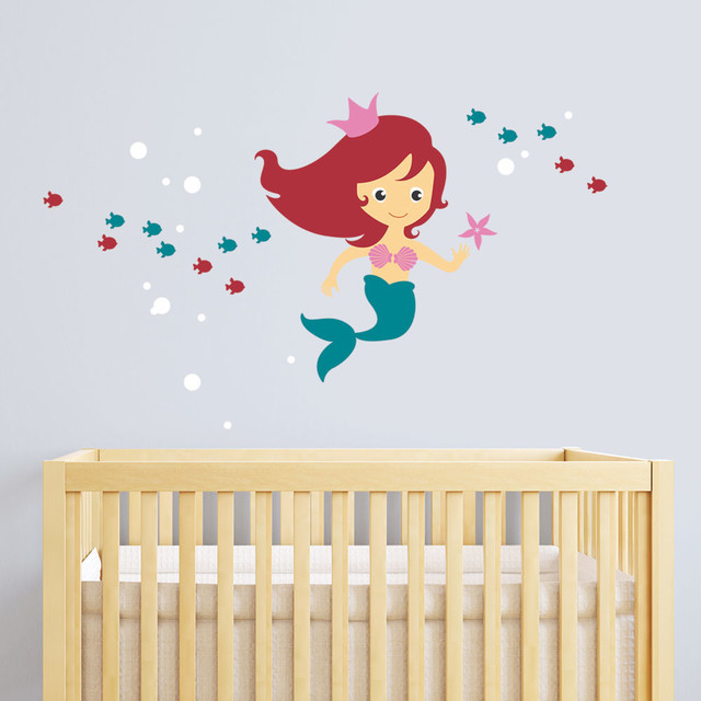 Mermaid Wall Decal Scheme A Small
