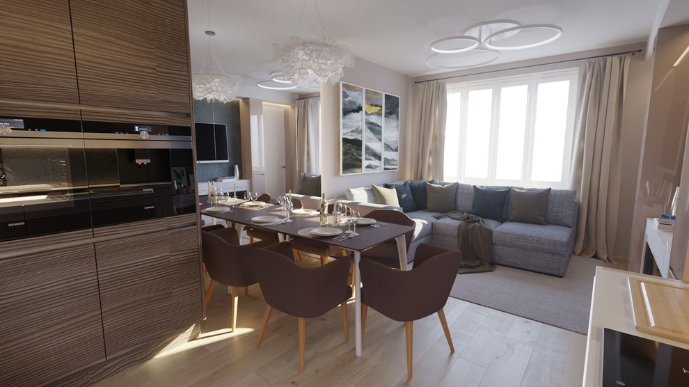 Трех-комнатная квартира для четырех человечной семьи.