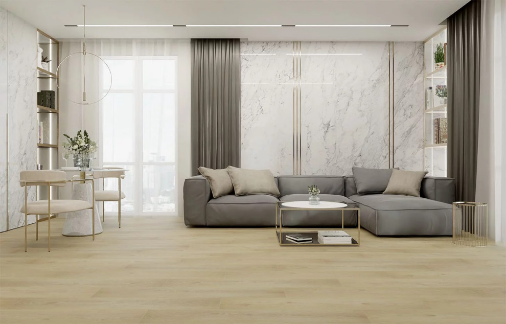 Design ideas for a contemporary living room in Moscow.
