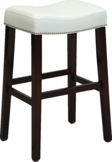 Nailhead Leather Bar Stools Counter Houzz Acme Furniture Counter Height Stools Nailhead Trim Faux Leather Cushion Set Of 2