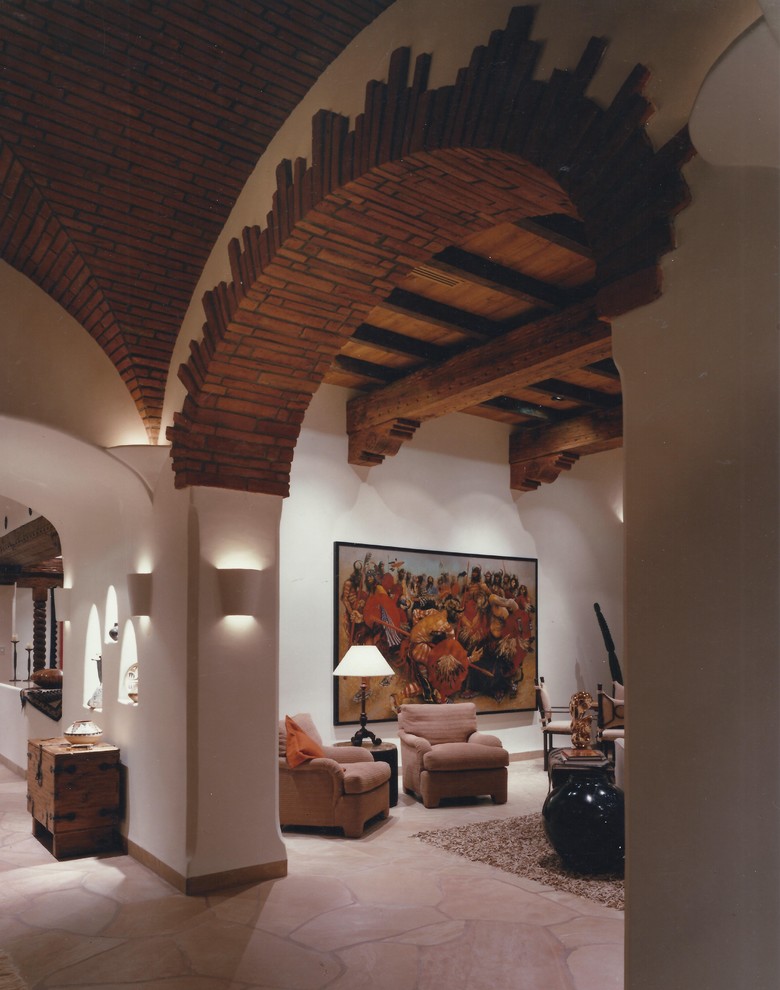 This is an example of a mediterranean entryway in Phoenix.