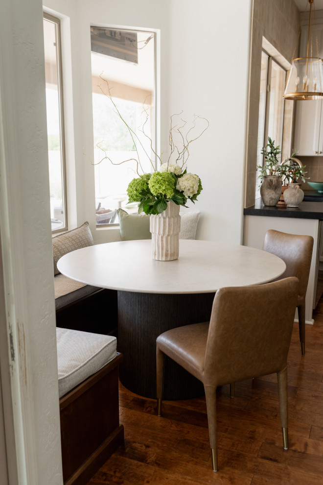 Example of a transitional dining room design in Phoenix