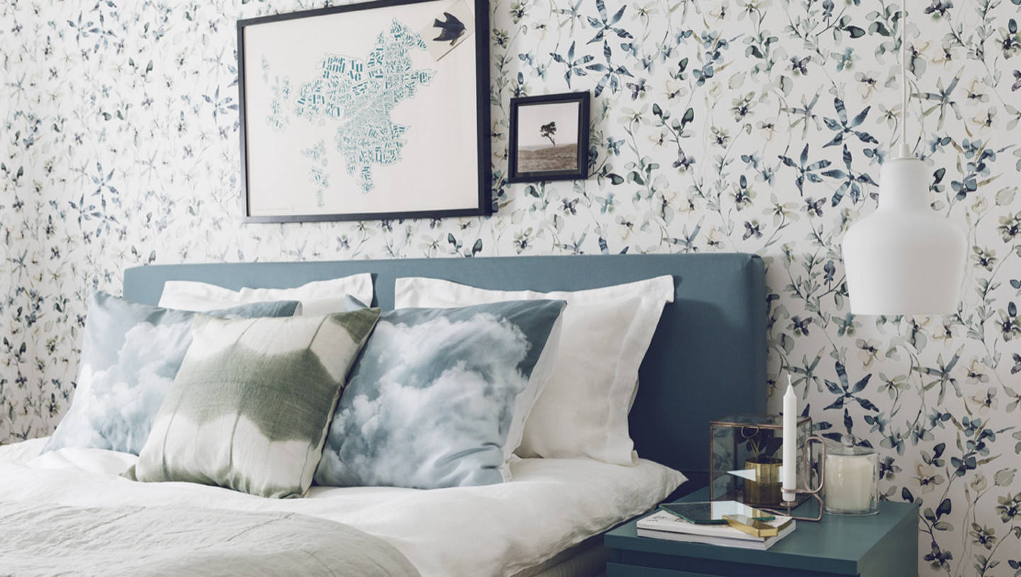 шведские обои в интерьере