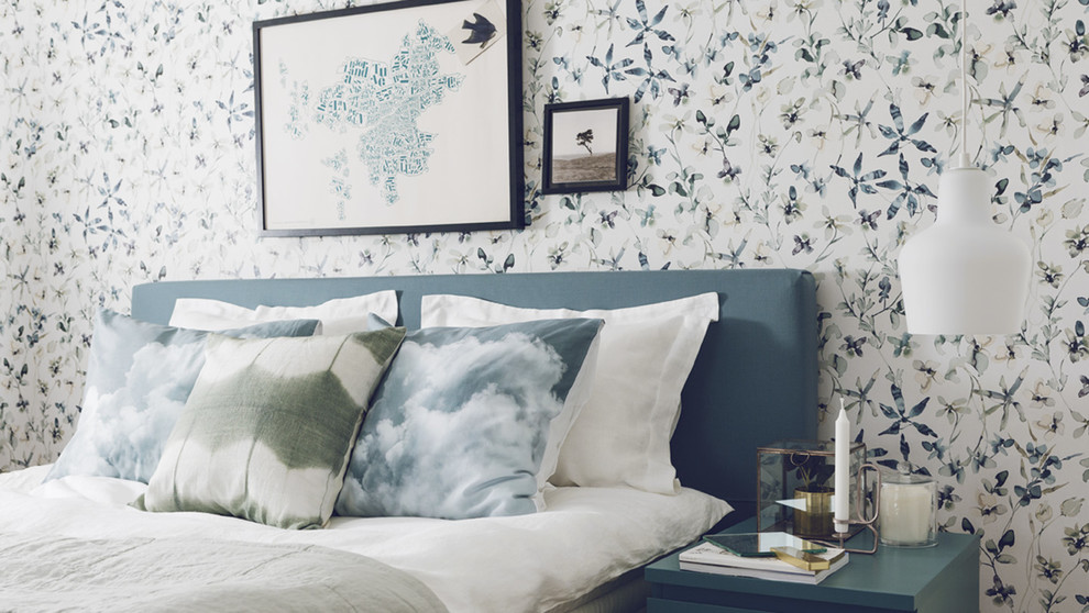 шведские обои в интерьере