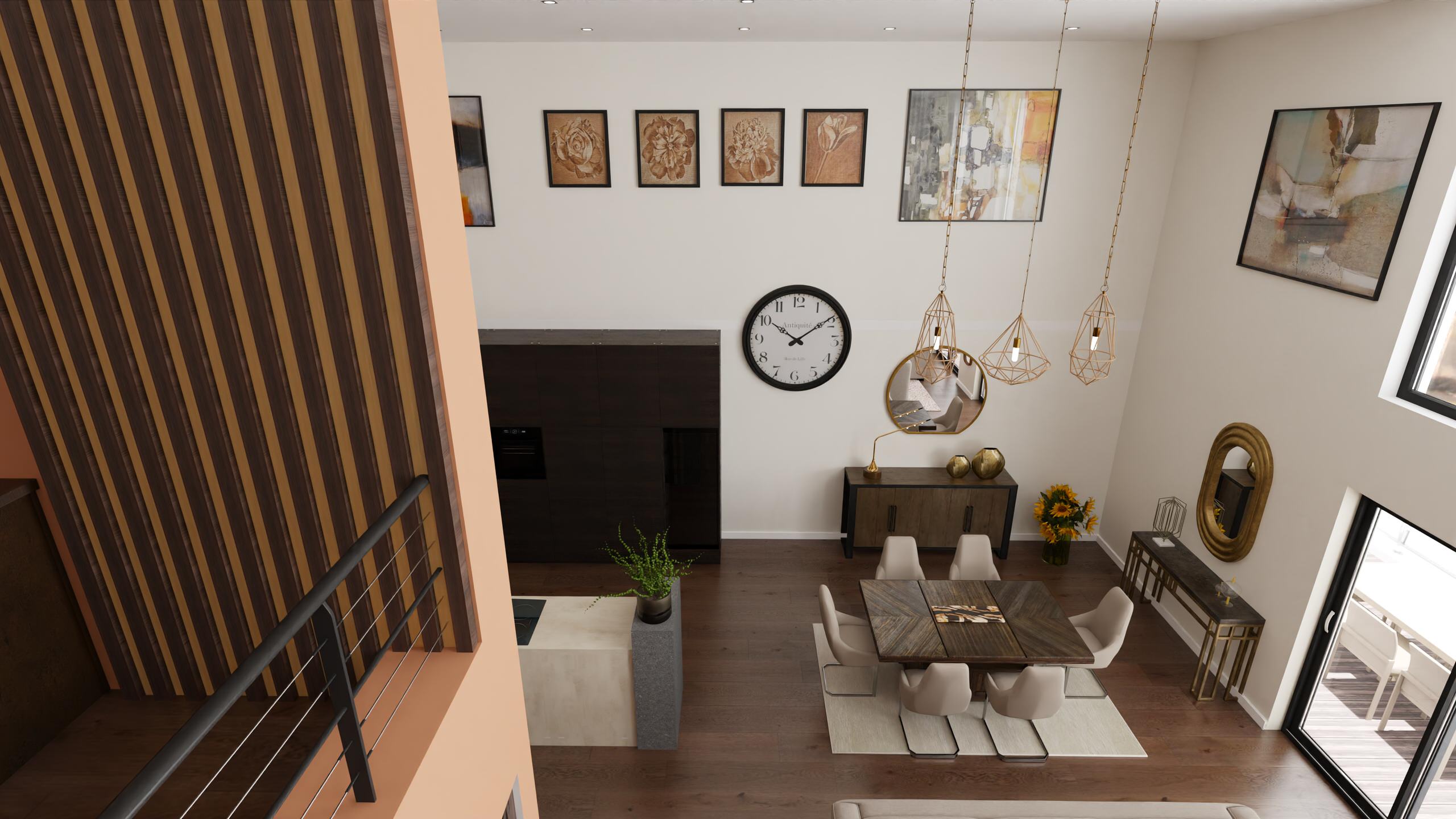 Appartement avec ouvertures façades