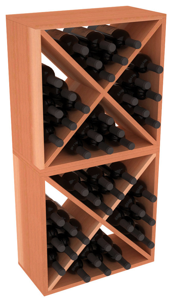48 Bottle Wine Cube Collection in Premium Redwood, (Unstained)