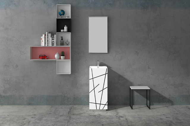 Solid surface pedestal basin 