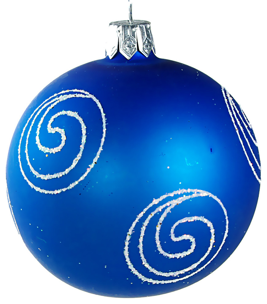 inchEnigmainch Glass Christmas Ball Ornament (blue, matte)
