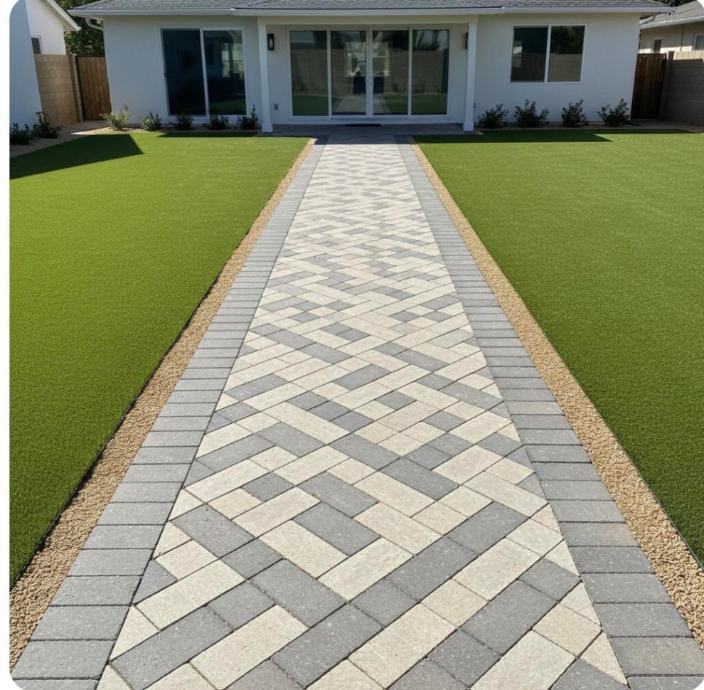 Stunning paver walkway