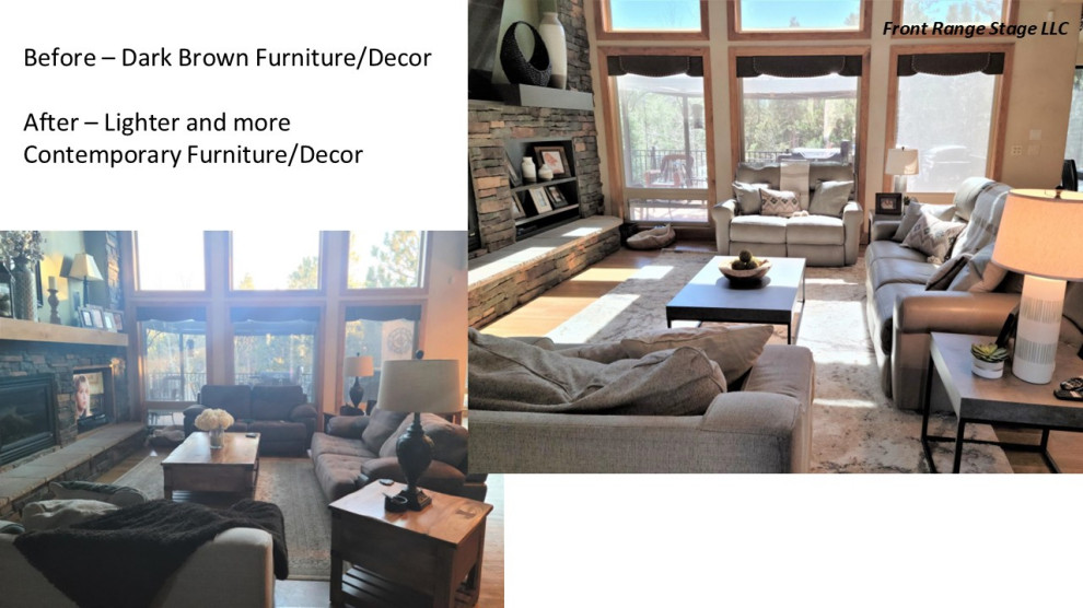 Inspiration for a transitional home design remodel in Denver