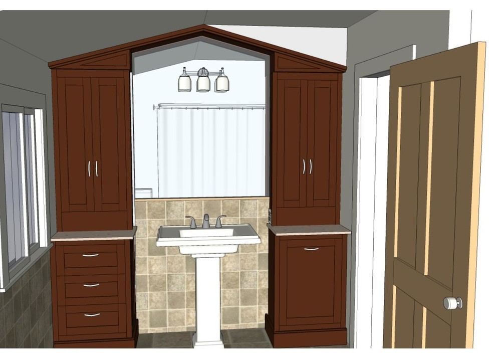 Hollenbach Bathroom. Contemporary style with painted cabinetry
