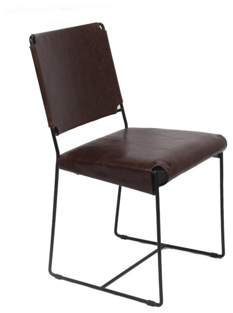Melbourne Industrial Modern Dining Chairs, Set of 2 - Modern - Dining ...