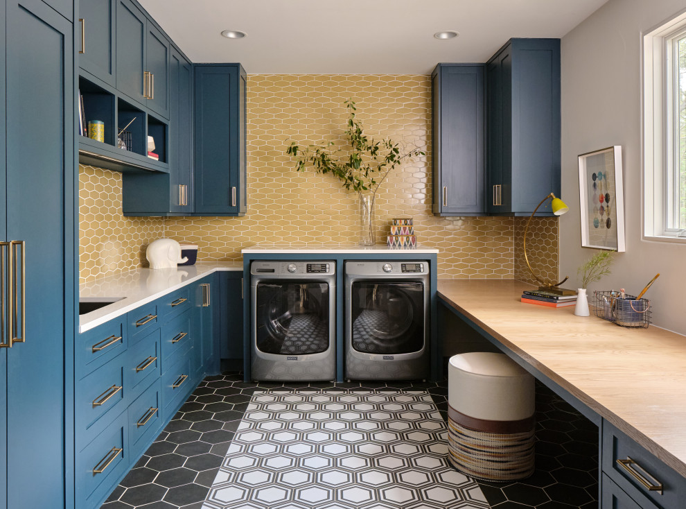 Inspiration for a midcentury utility room in Austin.