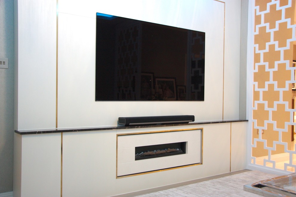 Lacquered Wooden Room Dividers and TV Media Stand