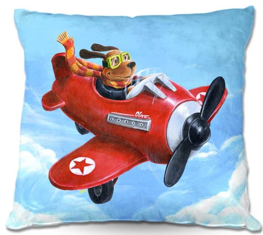 Wing It Throw Pillow, 22"x22"