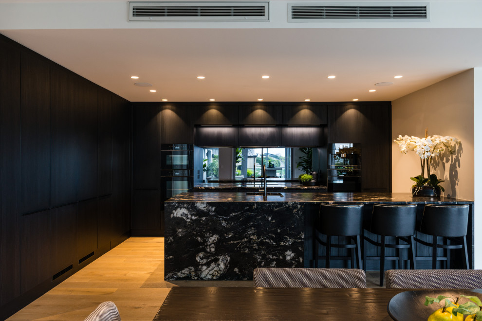 Moody Modern New Build with Natural Stone Benches