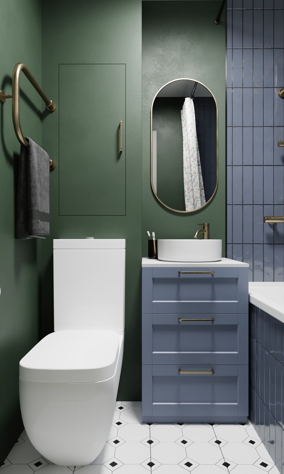 Яркая ванная комната