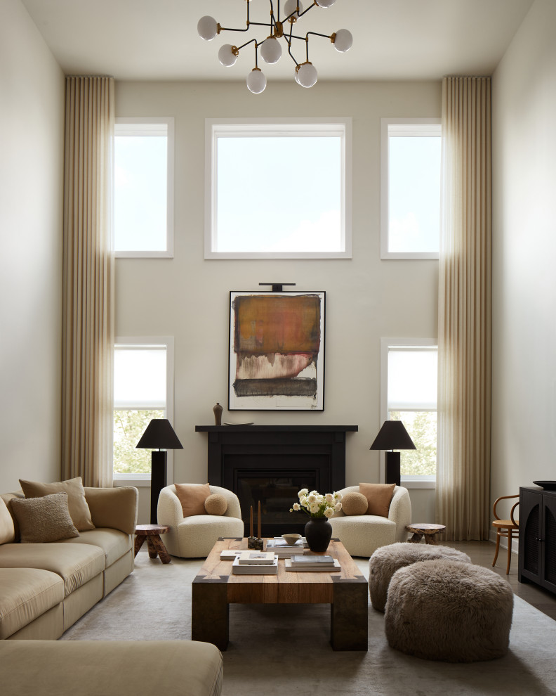 Living room - transitional living room idea in Philadelphia