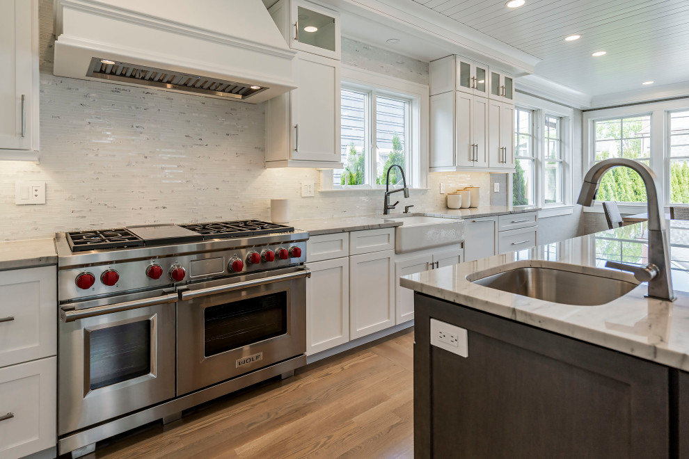 Photo of a beach style kitchen in New York.