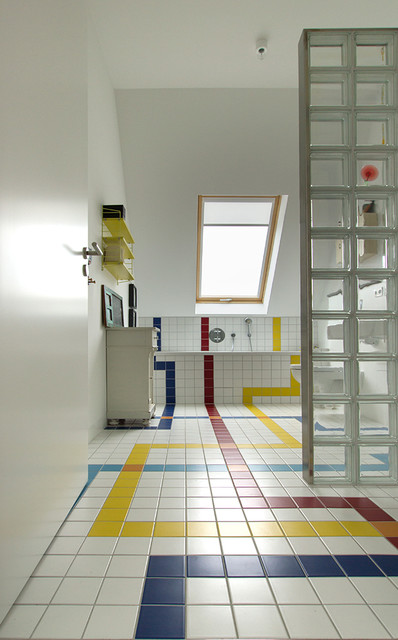 Der geflieste M&eacute;troplan contemporary-badrum