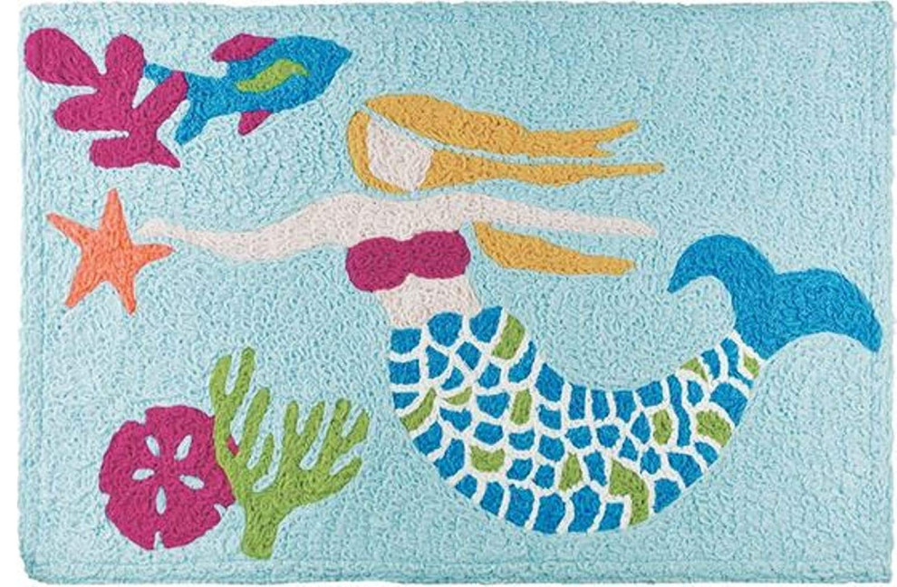 JellyBean Accent Rug Let's Be Mermaids Beach Style Area Rugs by Uber Bazaar Houzz