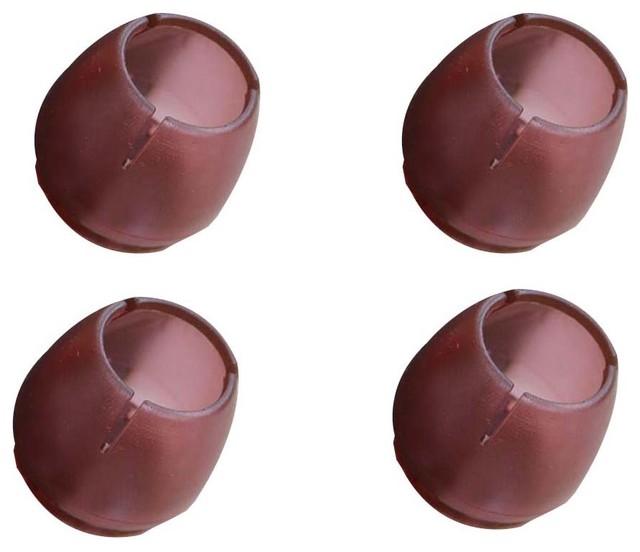 24pcs Tawny Silicone Chair Leg Caps Furniture Feet Covers Floor
