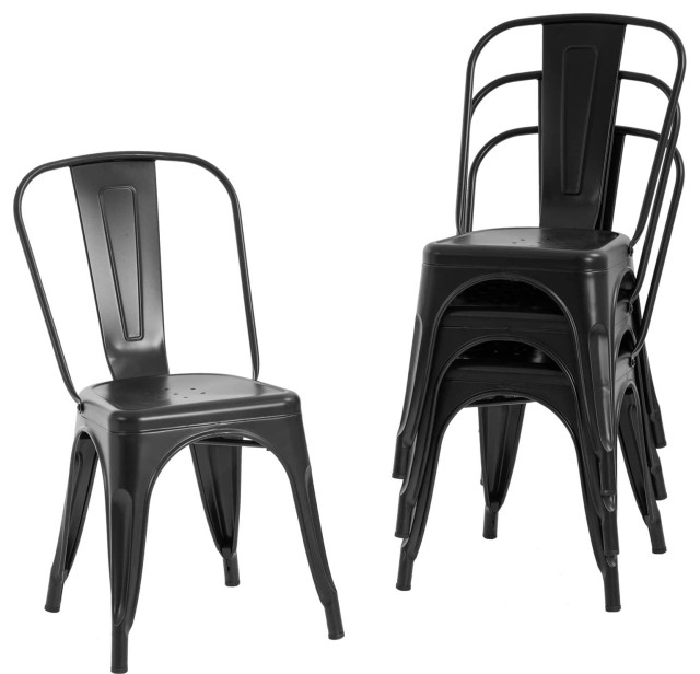 Chairs Stackable Restaurant Dining Chair 18" Seat Height Bar Chairs