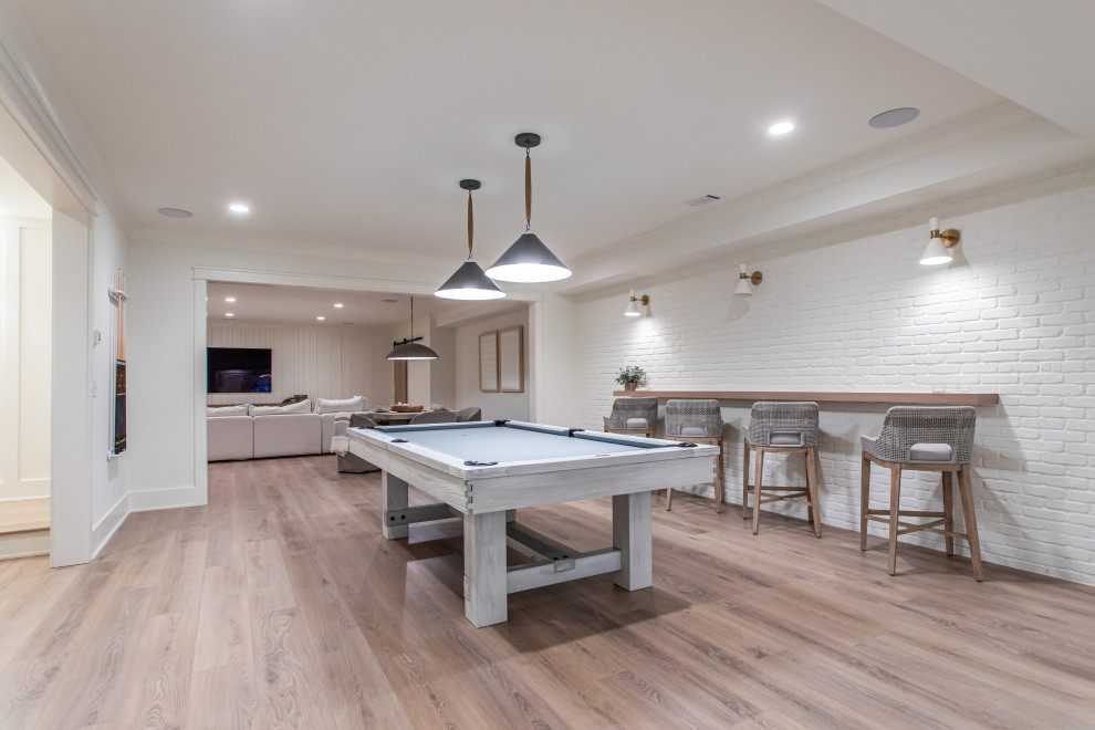 Entertaining Basement ATL Farmhouse Basement Atlanta by Renew