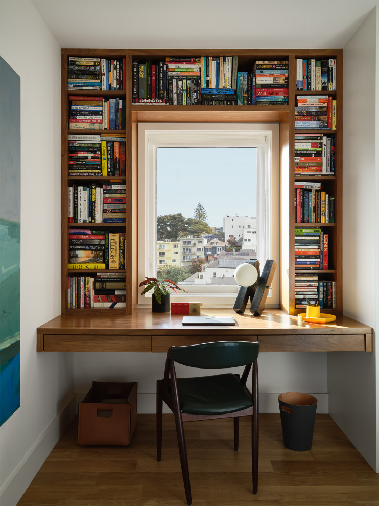 Inspiration for a mid-century modern home office remodel in San Francisco
